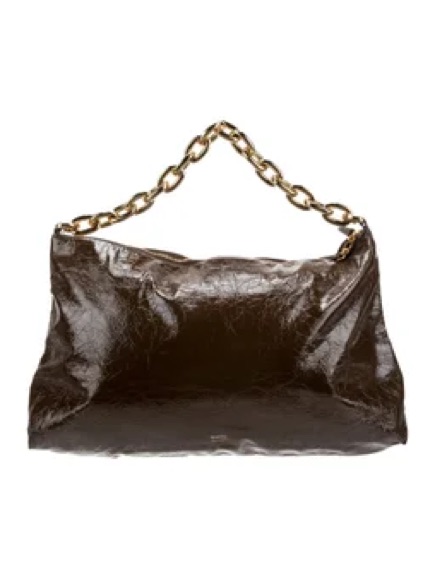 Khaite Patent Leather Top Handle Bag